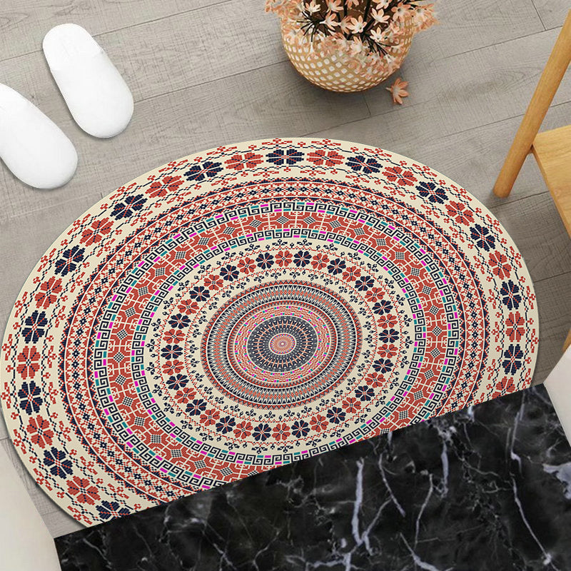 Round Geometric Area Mat | High & Bury