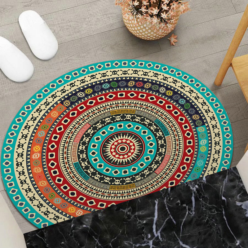 Round Geometric Area Mat | High & Bury