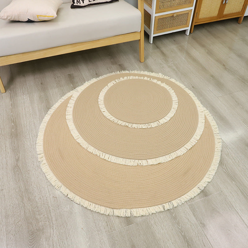 Round Jute Rug with Fringes | High & Bury