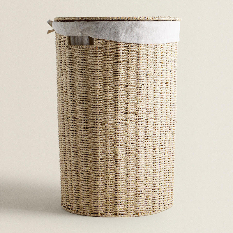 Round Laundry Basket made of Natural Materials | High & Bury