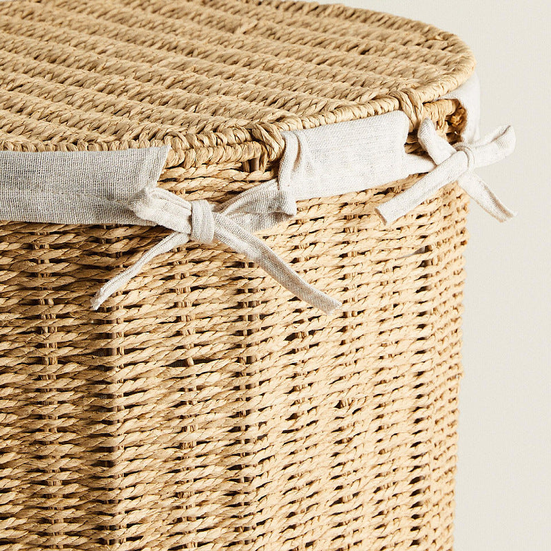Round Laundry Basket made of Natural Materials | High & Bury