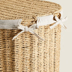 Round Laundry Basket made of Natural Materials | High & Bury