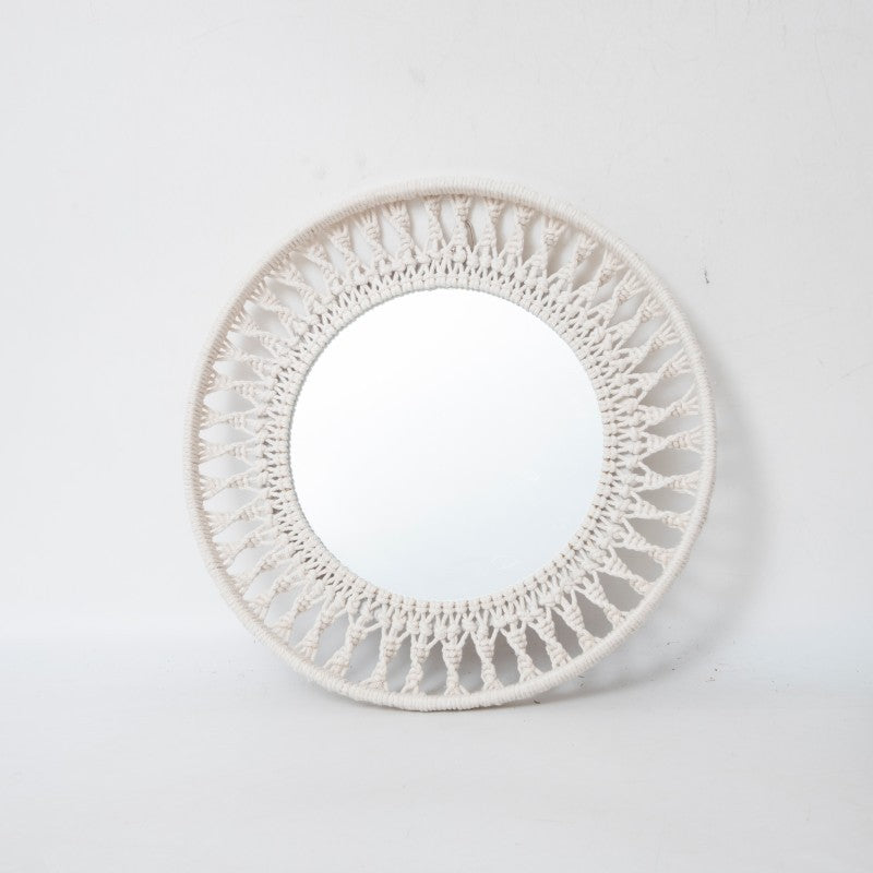 Round Macrame Wall Mirror | High & Bury