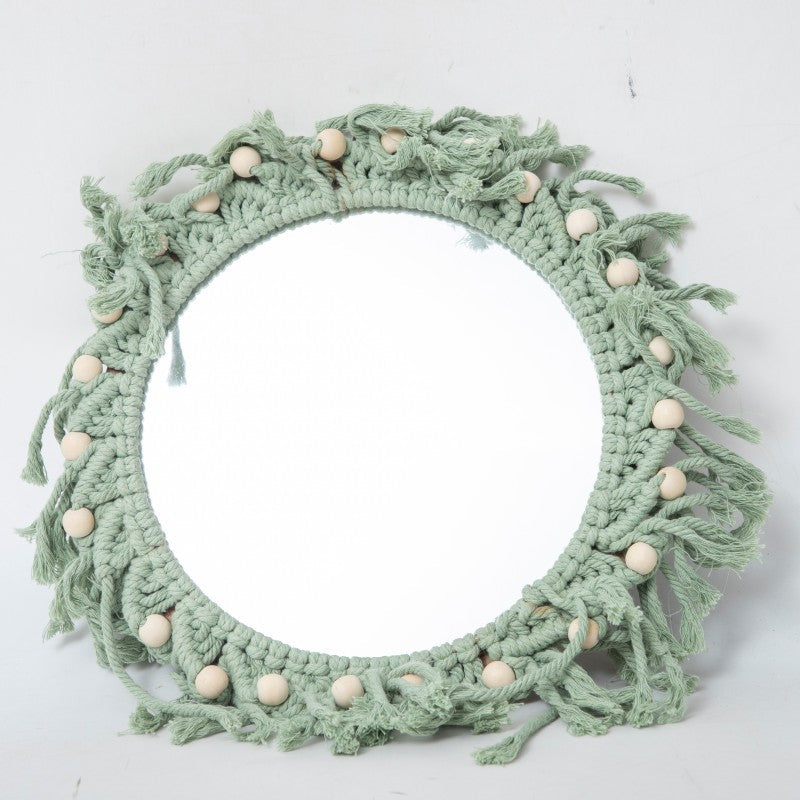 Round Macrame Wall Mirror | High & Bury