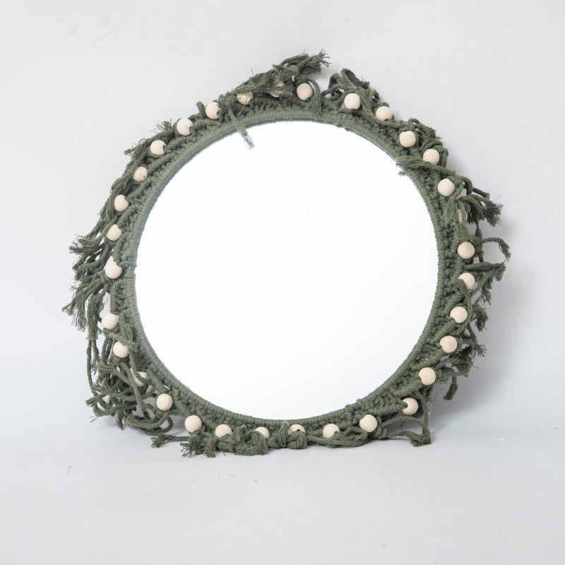 Round Macrame Wall Mirror | High & Bury
