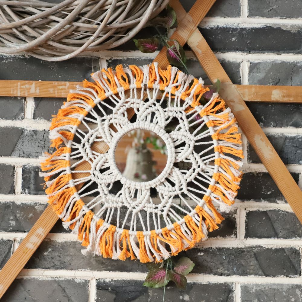Round Macrame Wall Mirror | High & Bury