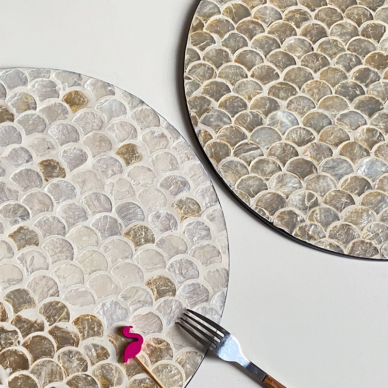 Round Serving Board made from Noble Shells | High & Bury