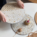 Round Serving Board made from Noble Shells | High & Bury