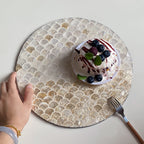 Round Serving Board made from Noble Shells | High & Bury