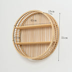 Round Wall Shelf made of Natural Rattan | High & Bury