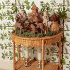 Round Wicker Table in Vintage Style | High & Bury