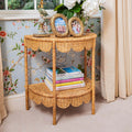 Round Wicker Table in Vintage Style | High & Bury