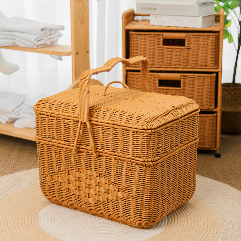 Round Woven Storage Basket | High & Bury