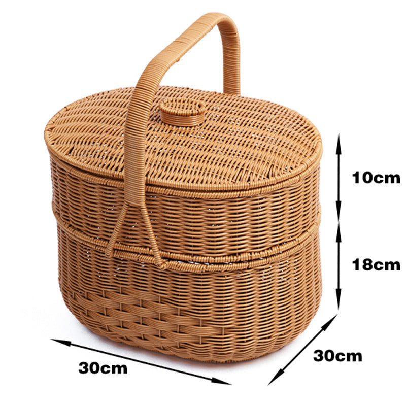 Round Woven Storage Basket | High & Bury