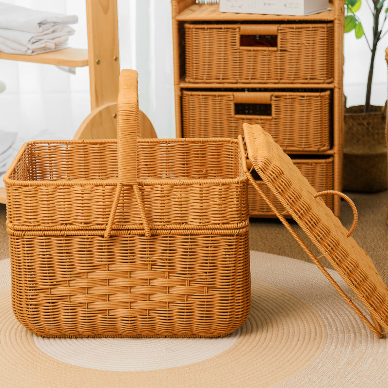 Round Woven Storage Basket | High & Bury