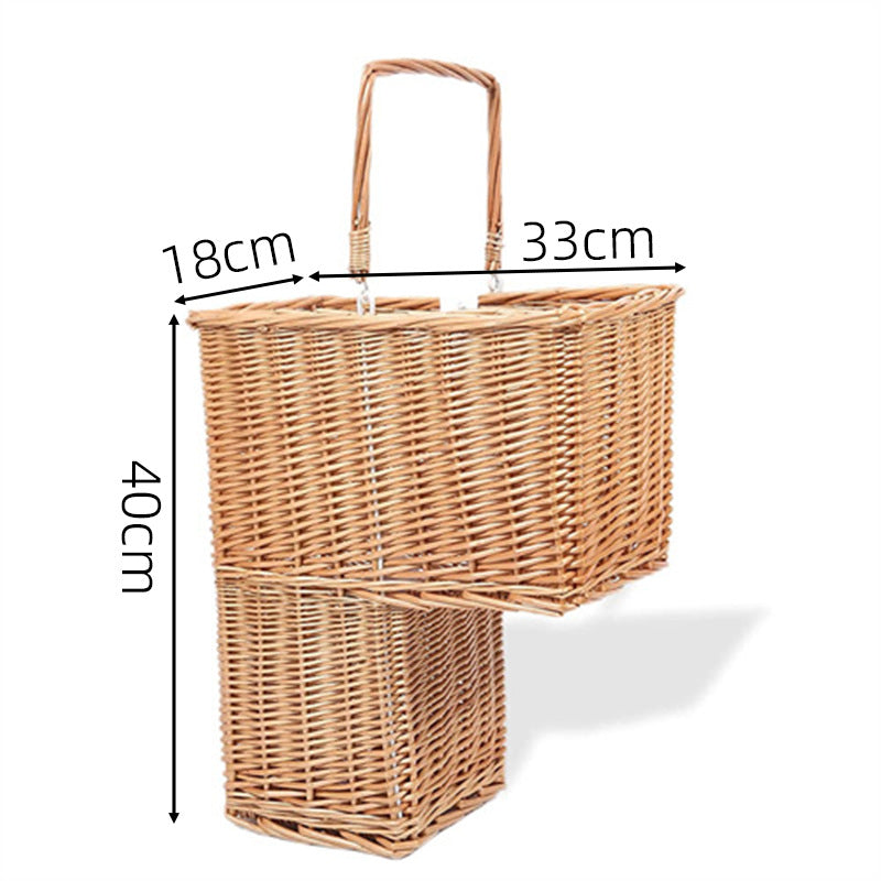 Rustic Basket with Practical Carrying Handle | High & Bury