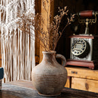 Rustic Ceramic Vase with Handles | High & Bury