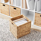 Rustic Decorative Basket made of Natural Fibers | High & Bury