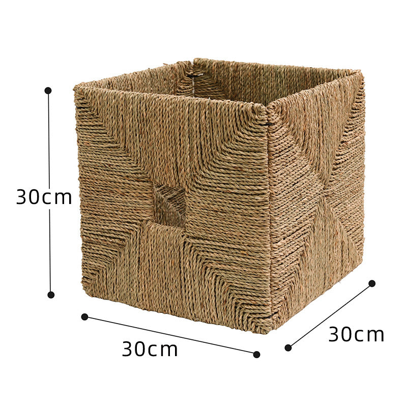 Rustic Decorative Basket made of Natural Fibers | High & Bury