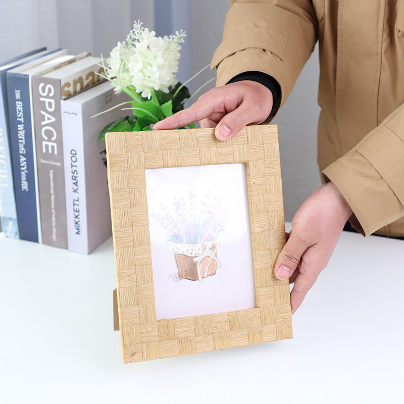 Rustic Frame made of Woven Rattan | High & Bury