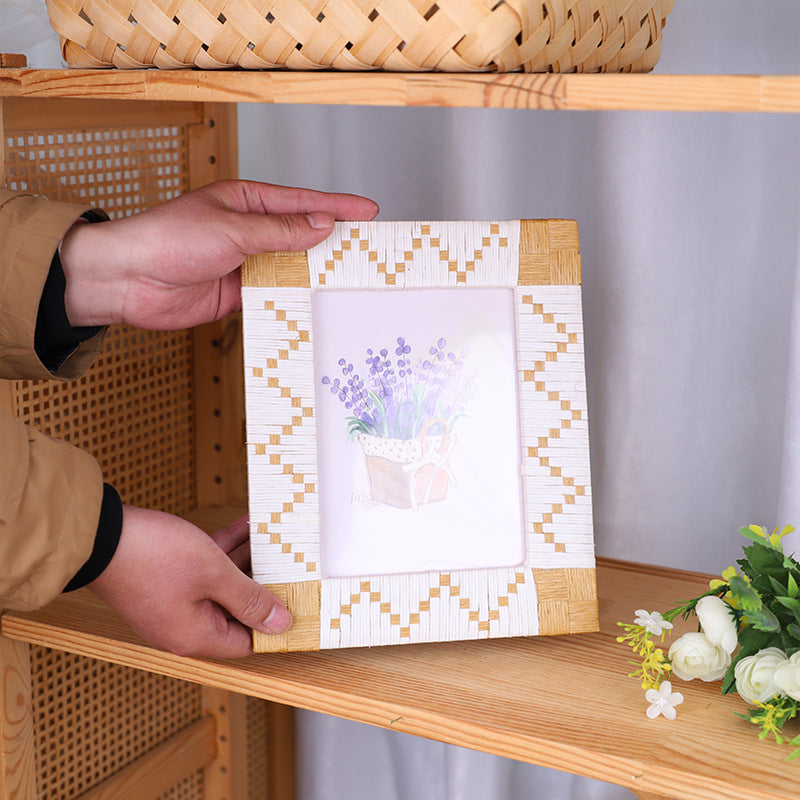 Rustic Frame made of Woven Rattan | High & Bury