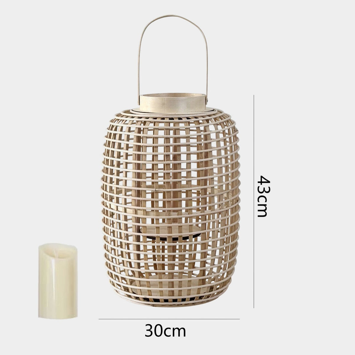 Rustic Lantern made of Woven Material | High & Bury