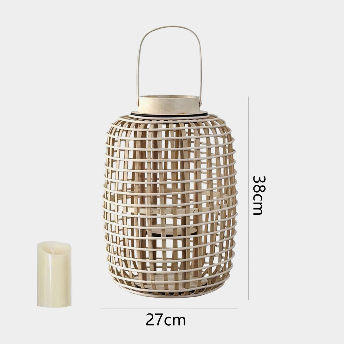 Rustic Lantern made of Woven Material | High & Bury