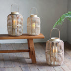 Rustic Lantern made of Woven Material | High & Bury