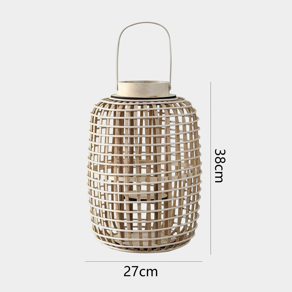 Rustic Lantern made of Woven Material | High & Bury