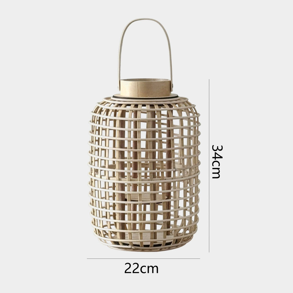 Rustic Lantern made of Woven Material | High & Bury