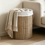 Rustic Laundry Basket made of Woven Material | High & Bury