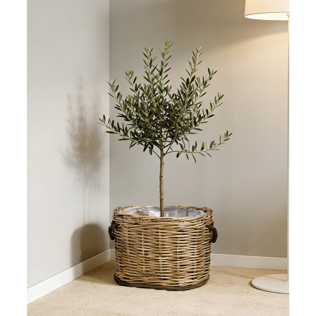 Rustic Laundry Basket with Decorative Handles | High & Bury