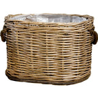 Rustic Laundry Basket with Decorative Handles | High & Bury