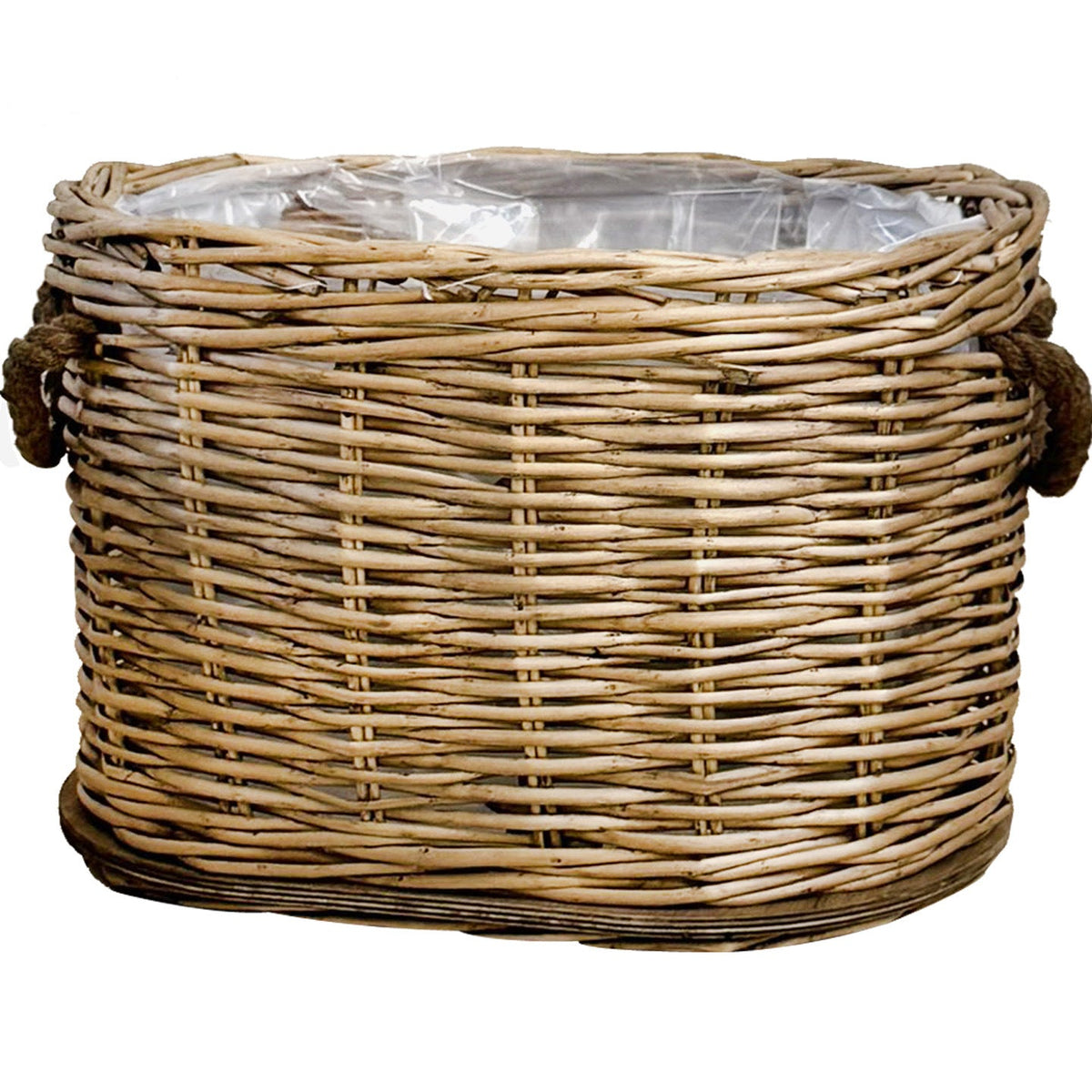 Rustic Laundry Basket with Decorative Handles | High & Bury