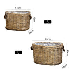 Rustic Laundry Basket with Decorative Handles | High & Bury