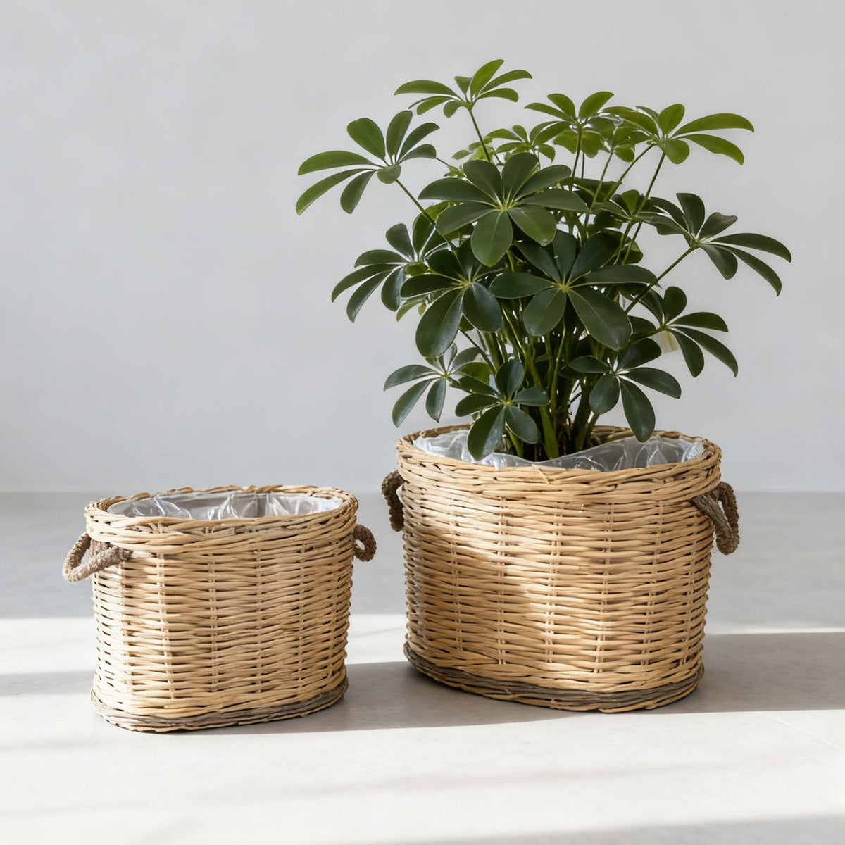 Rustic Laundry Basket with Decorative Handles | High & Bury
