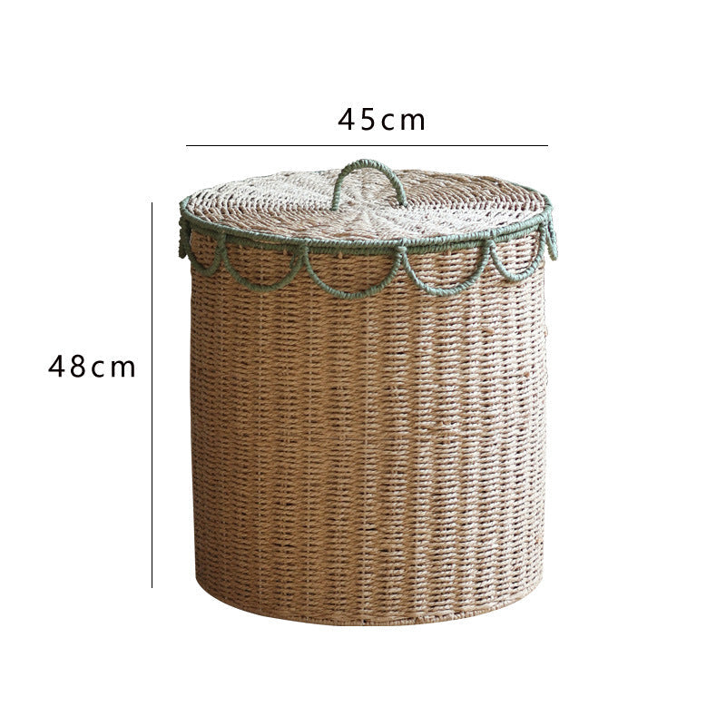 Rustic Laundry Basket with Lid | High & Bury