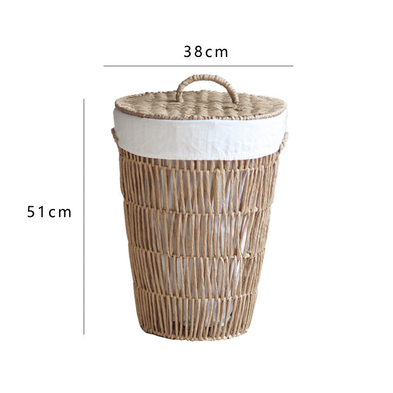 Rustic Laundry Basket with Lid Lidded Handcrafted | High & Bury