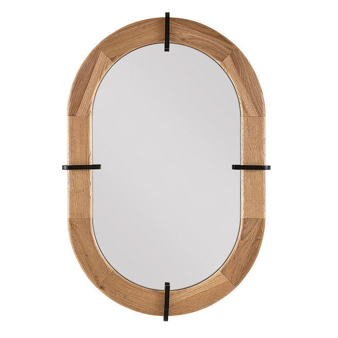 Rustic Oval Decorative Wall Mirror | High & Bury
