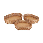 Rustic Oval Woven Storage Baskets | High & Bury