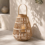 Rustic Rattan Lantern Large | High & Bury