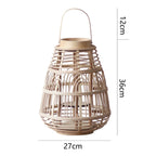 Rustic Rattan Lantern Large | High & Bury