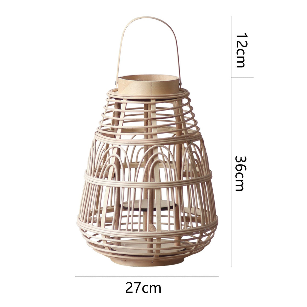 Rustic Rattan Lantern Large | High & Bury