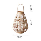 Rustic Rattan Lantern Large | High & Bury