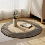 Rustic Round Rug with Fringes | High & Bury