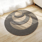 Rustic Round Rug with Fringes | High & Bury