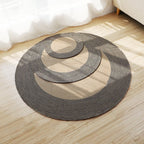 Rustic Round Rug with Fringes | High & Bury