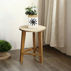 Rustic Side Table made of Solid Wood | High & Bury