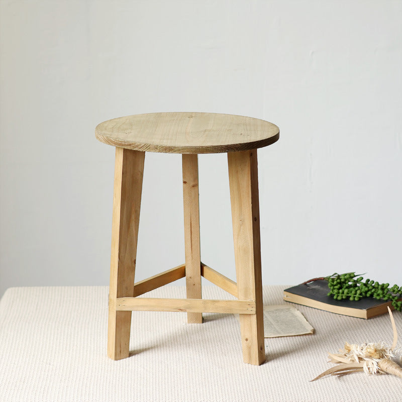 Rustic Side Table made of Solid Wood | High & Bury