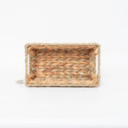 Rustic Storage Basket made of Woven Natural Material Green Beige | High & Bury